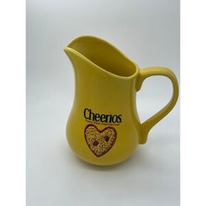 Cheerios Ceramic Milk Pitcher Yellow 2003 General Mills Sherwood Brands Heart